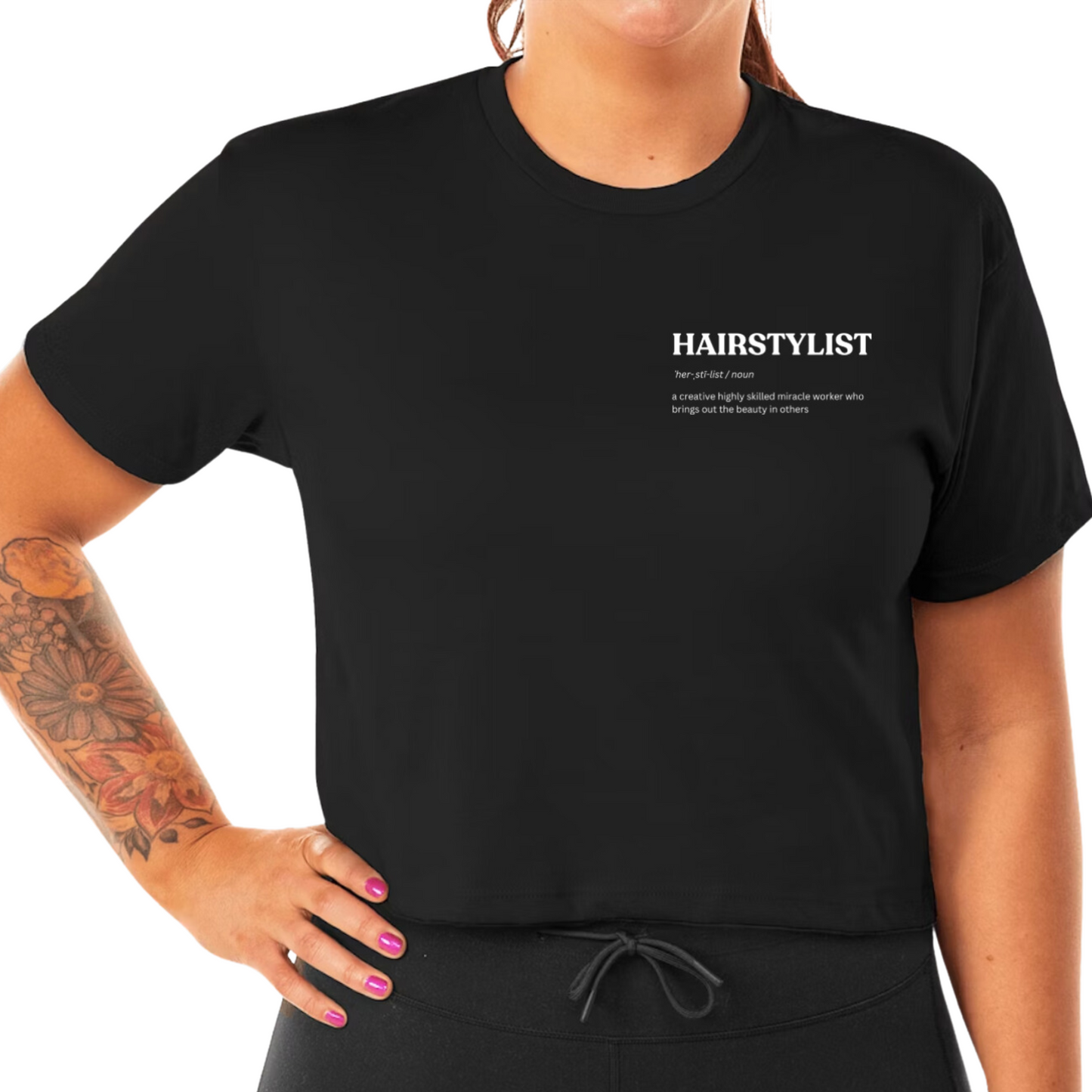 New! Hairstylist Crop Tee